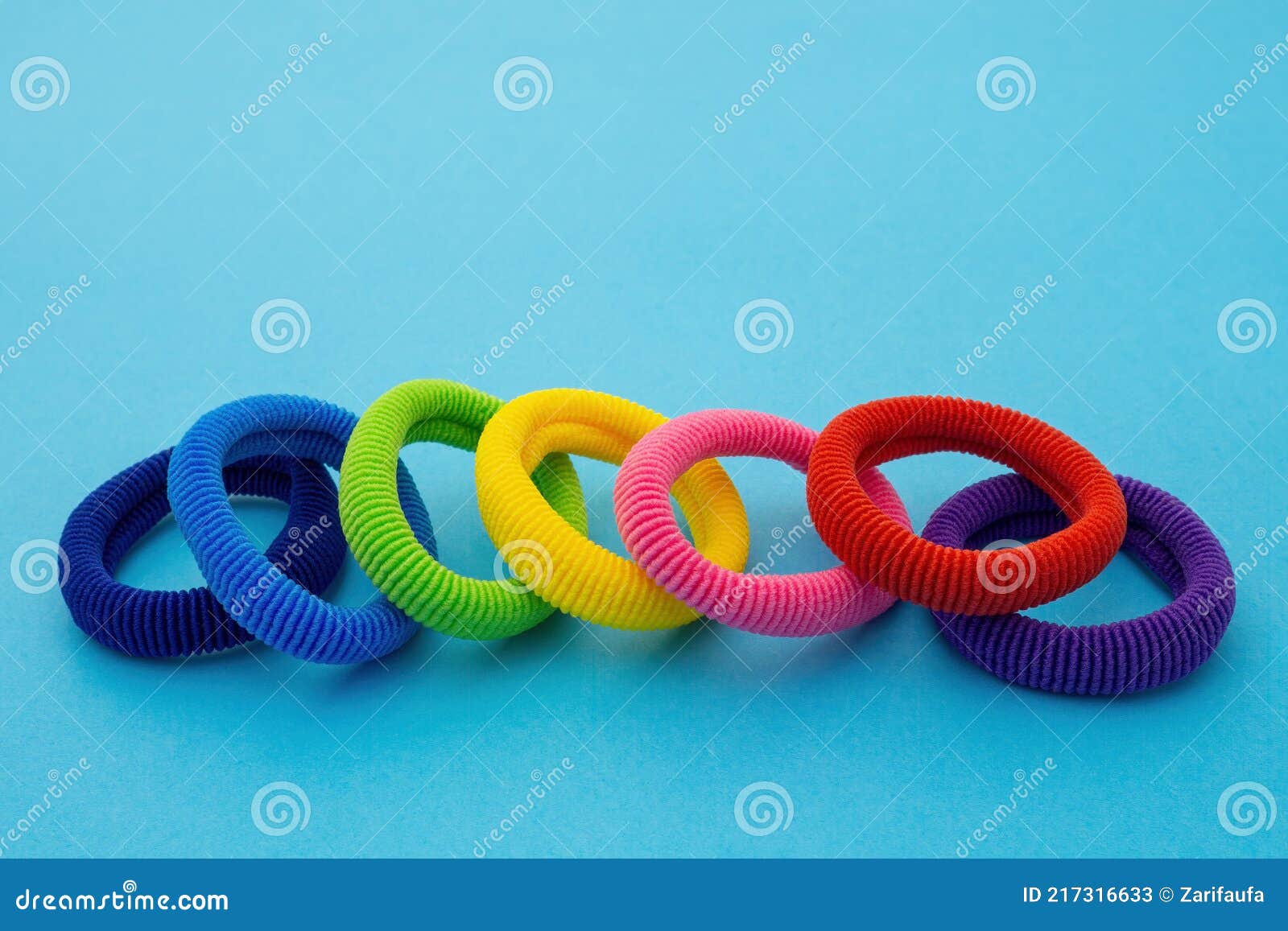 Scrunchies, Colored Elastic Baby Hair Ties, Cotton Hair Kids Ponytail  Holders, Seamless Hair Bands on Blue Background Stock Image - Image of band,  cotton: 217316633