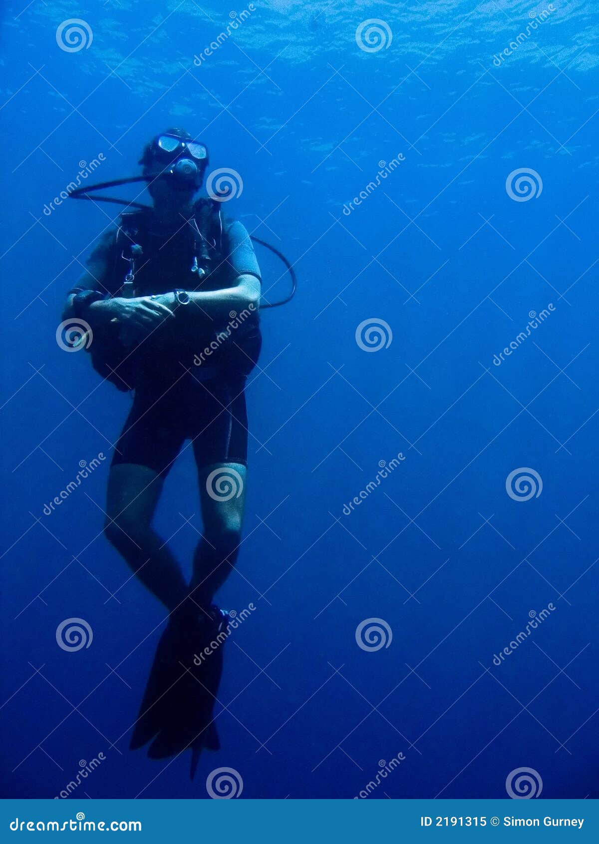 Scuba Diver Safety Stop Philippines Stock Image Image of galera