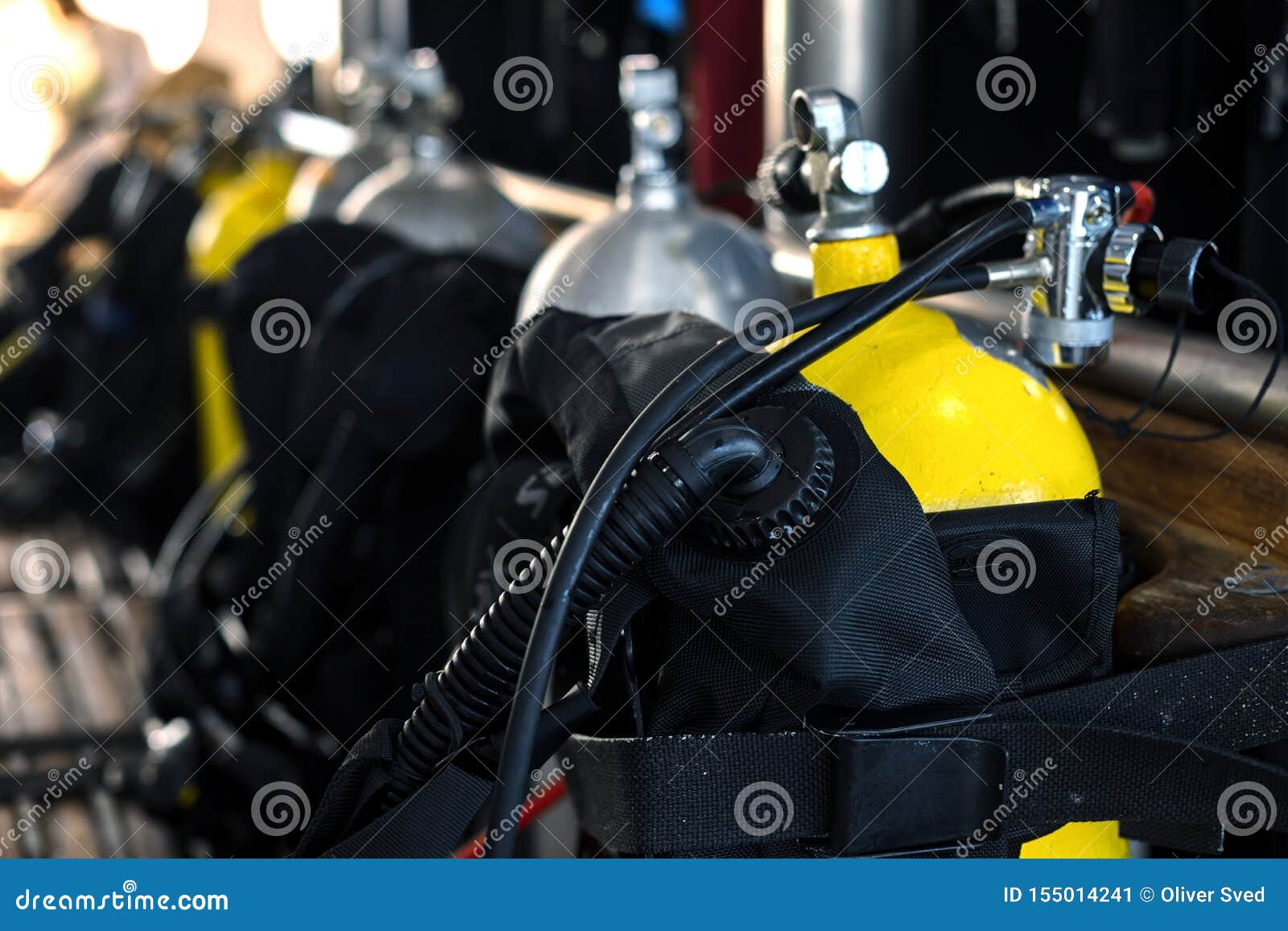 Scuba Gear on the Boat Drying Stock Image Image of tourism, equipment