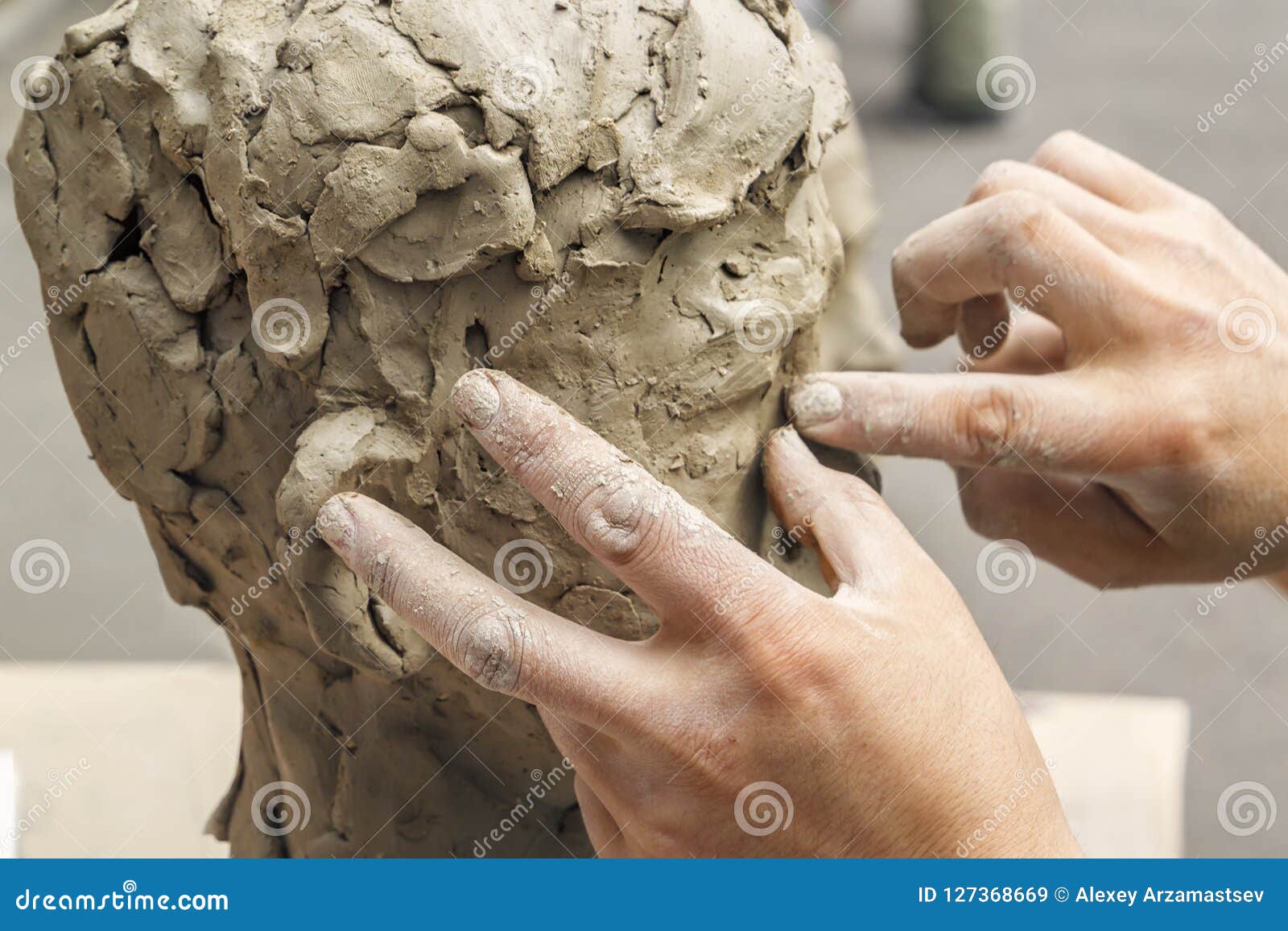 hand clay sculpture