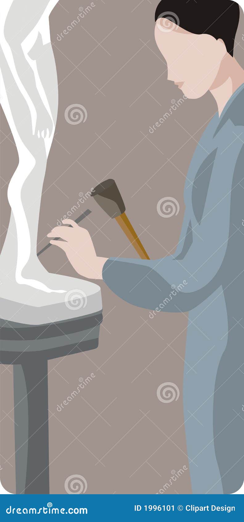 Sculptor Illustration stock vector. Illustration of sculpture 1996101