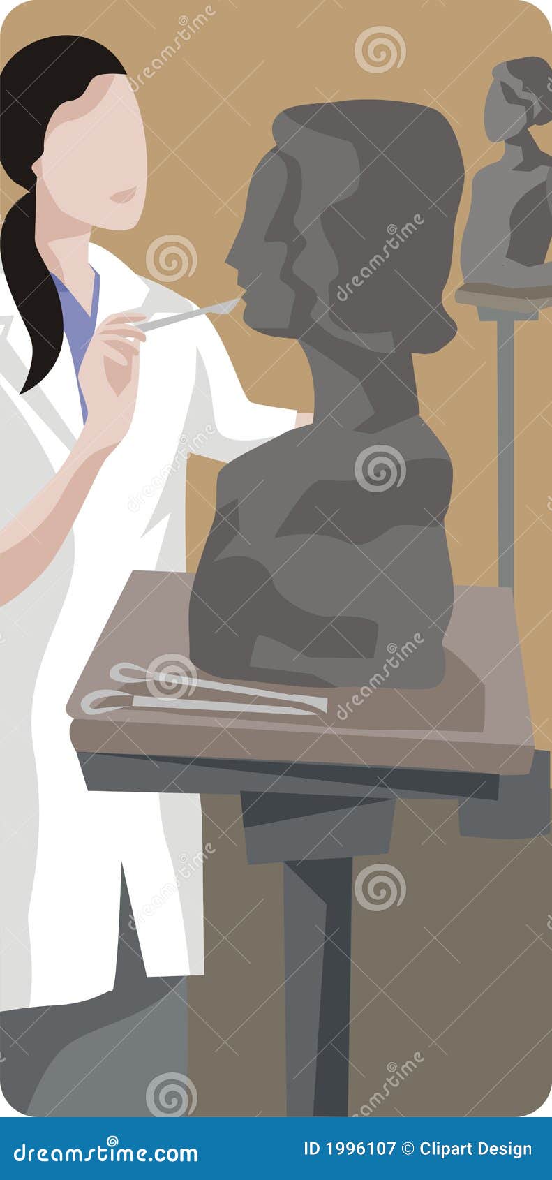 Sculptor Illustration stock vector. Illustration of sculpture 1996107
