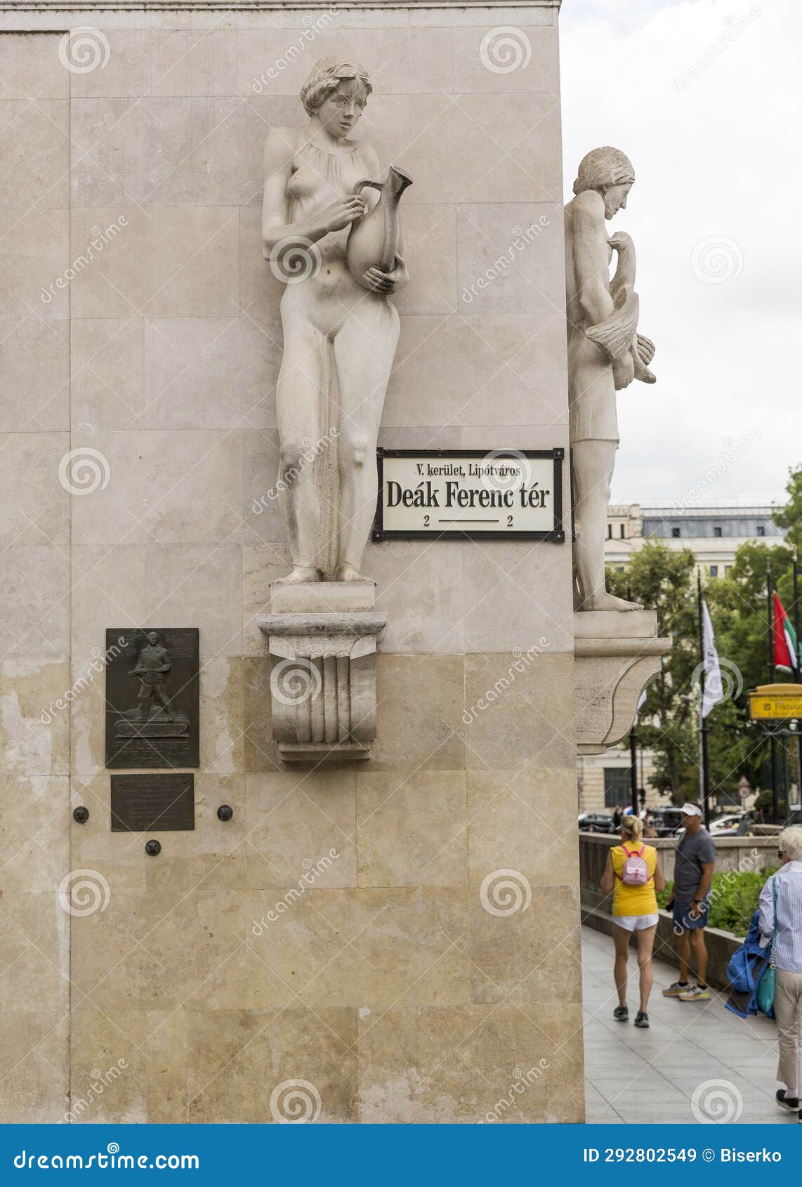 Sculptural Decorations on the Facade of the Building Editorial Stock