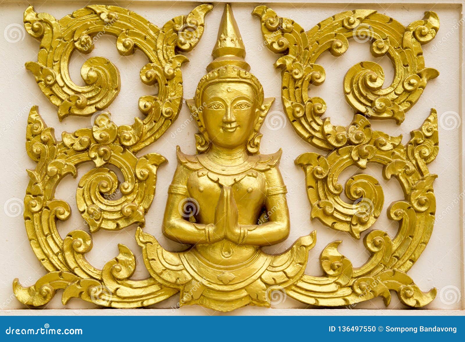 Buddhist statue stock photo. Image of history, golden 136497550