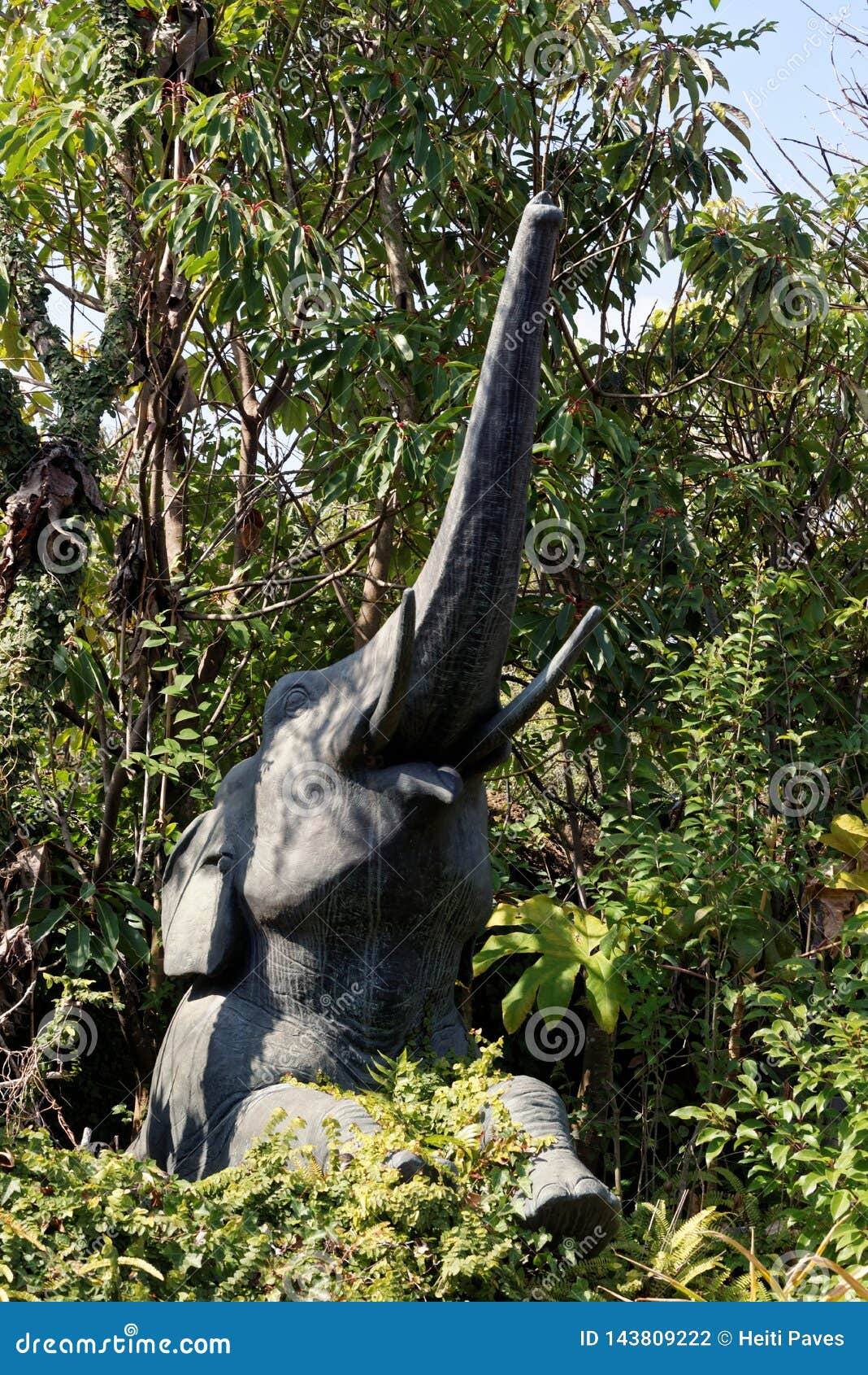 a sculpture of asian elephant