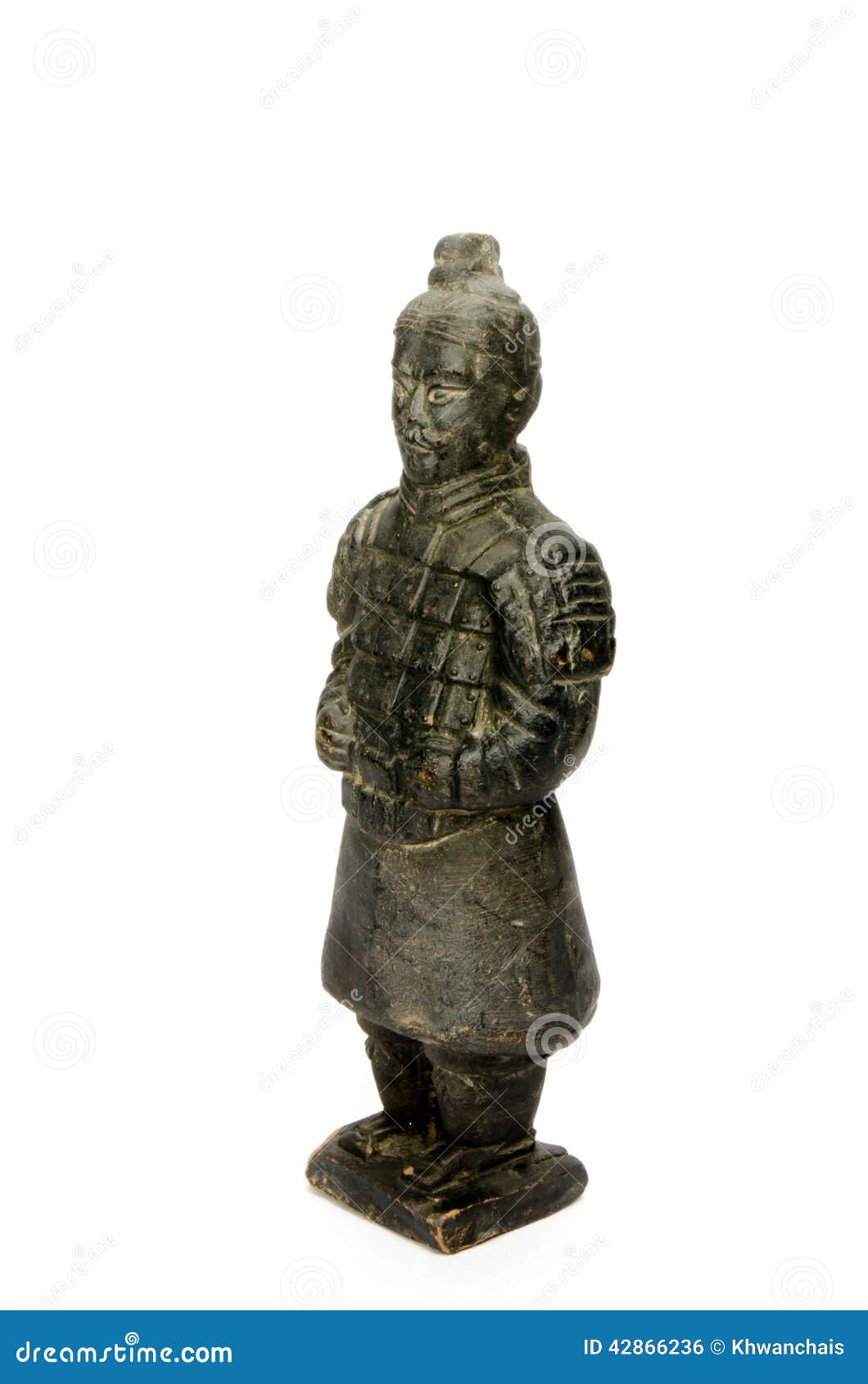 Sculpture of a Chinese Soldier Isolated Stock Photo Image of