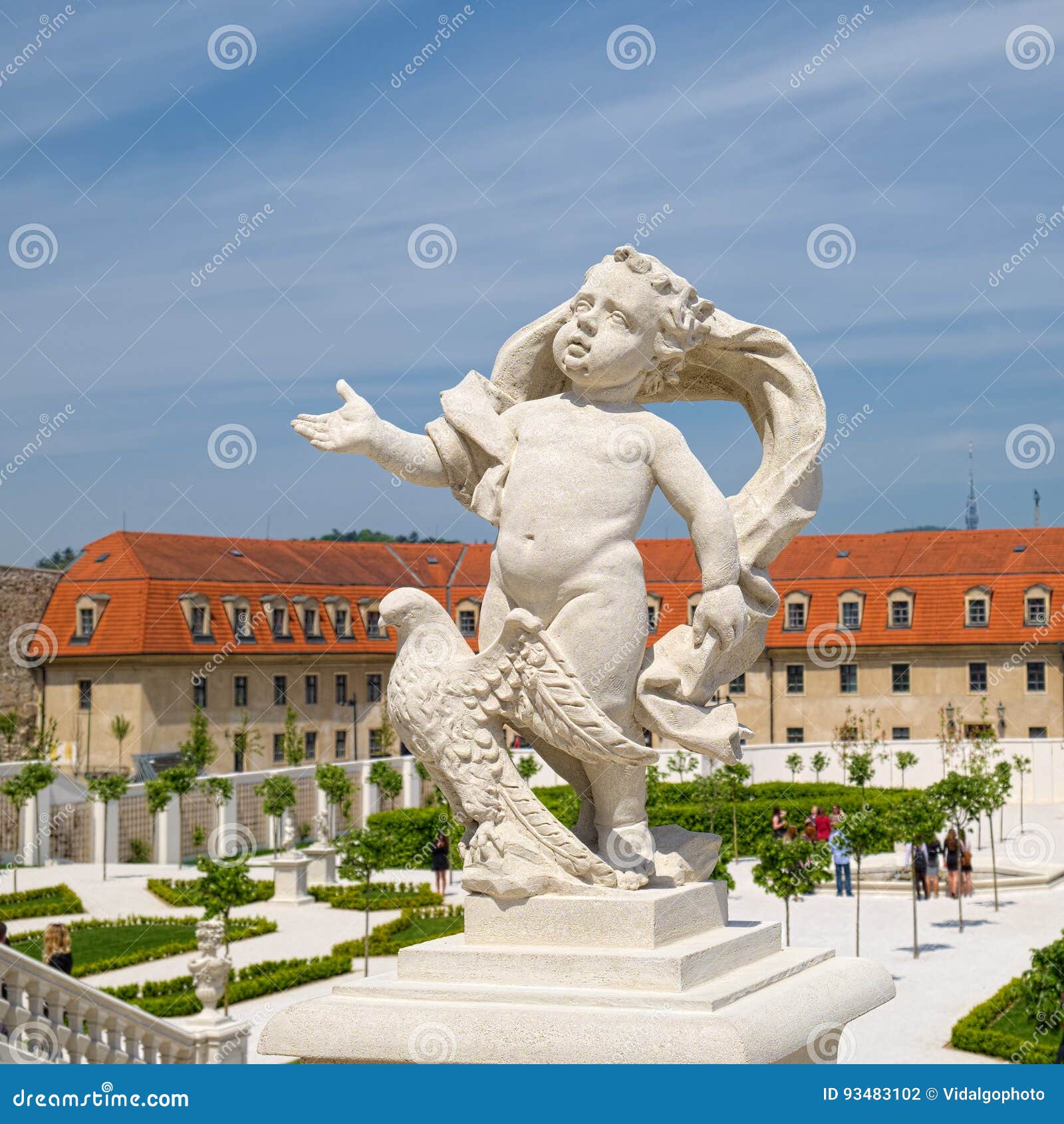 Sculpture In Garden Of Bratislava Castle Slovakia Editorial