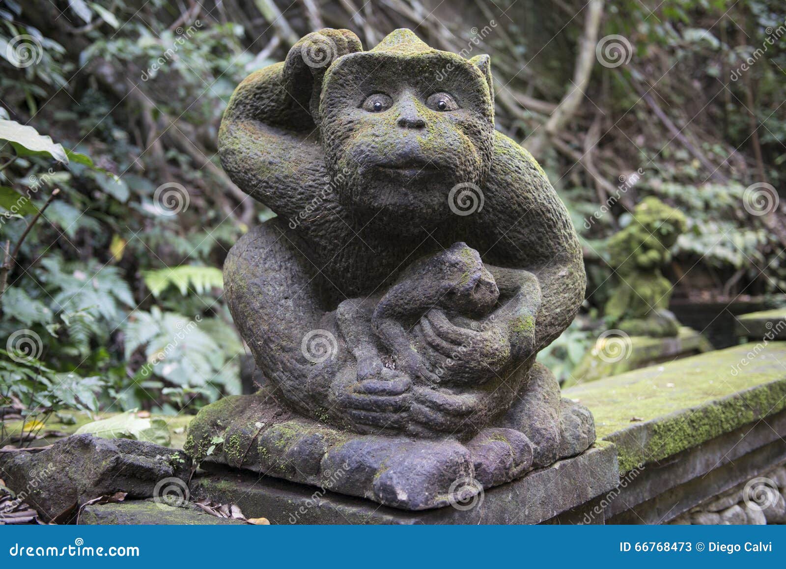 Sculpture of monkey. Bali stock image. Image of family 66768473