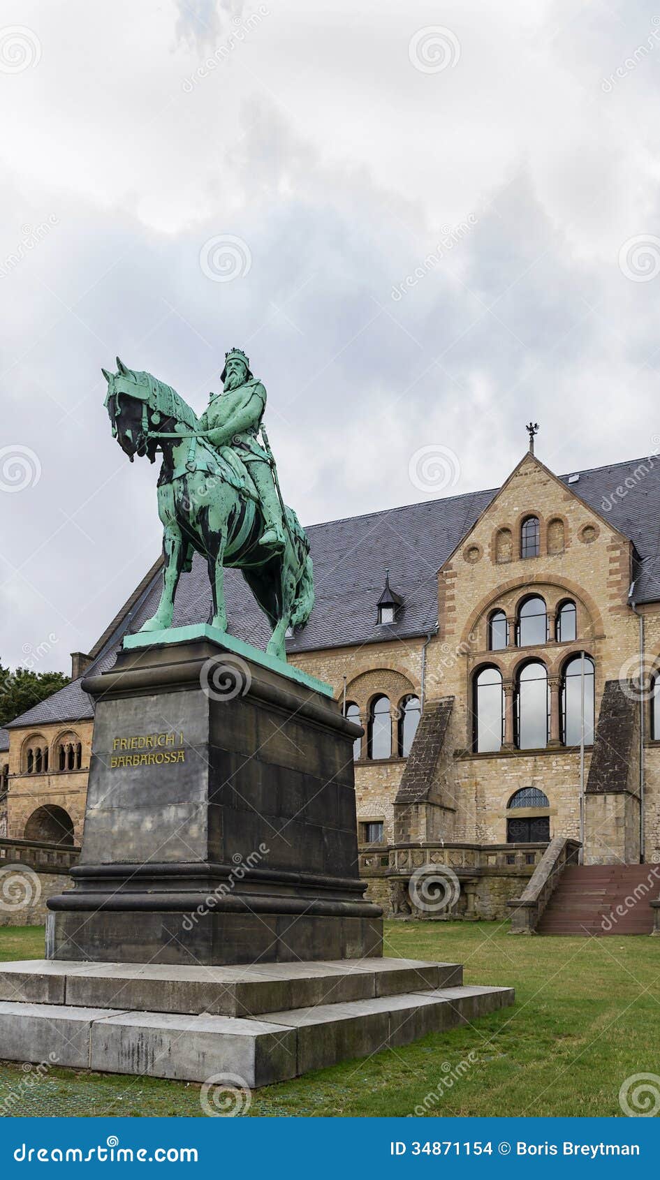 sculpture about the palace of goslar, germany