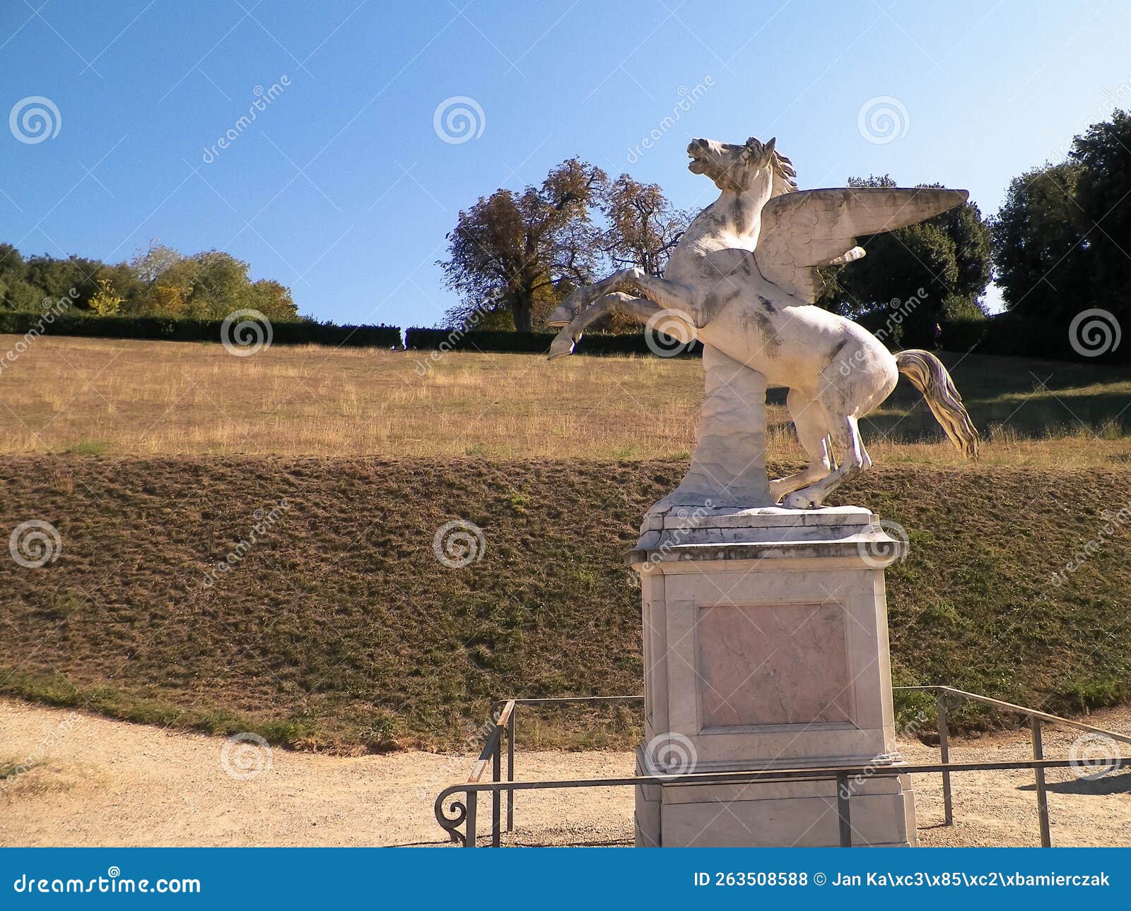 Sculpture of Pegasus. Boboli Gardens in Florence Stock Photo Image of