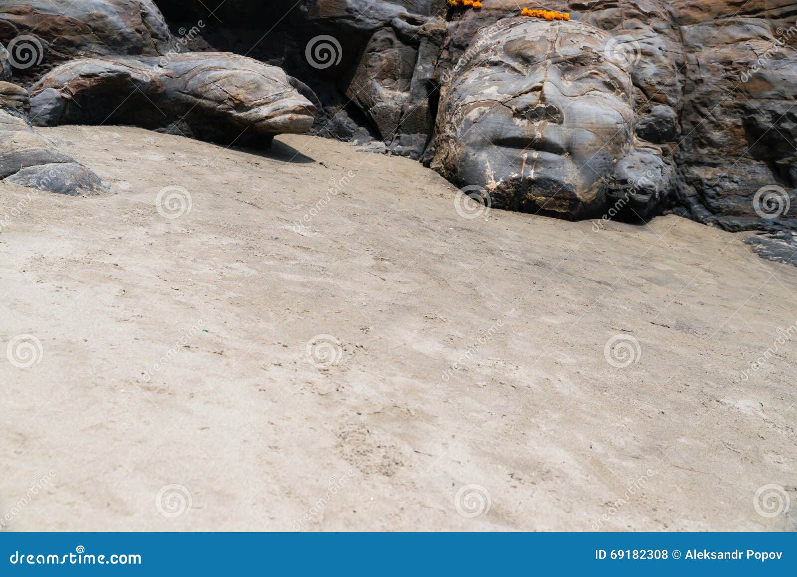 The Sculpture of Shiva on the Beach Goa India Stock Photo Image of religion, stone 69182308
