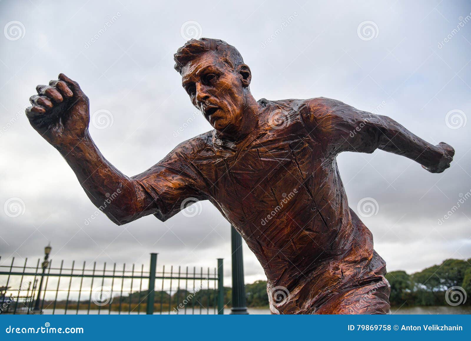 The Sculpture Of The Soccer Star Lionel Messi Editorial Photo