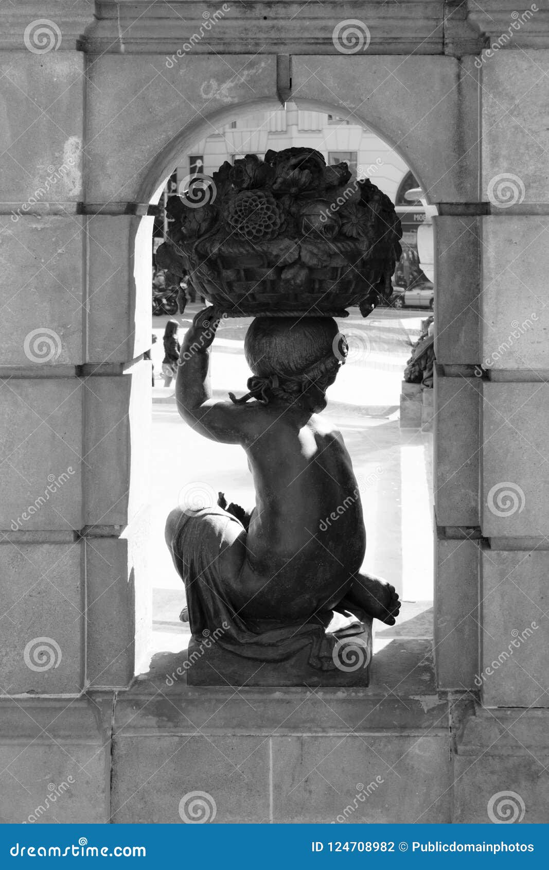 Sculpture, Statue, Black And White, Stone Carving Picture. Image 124708982