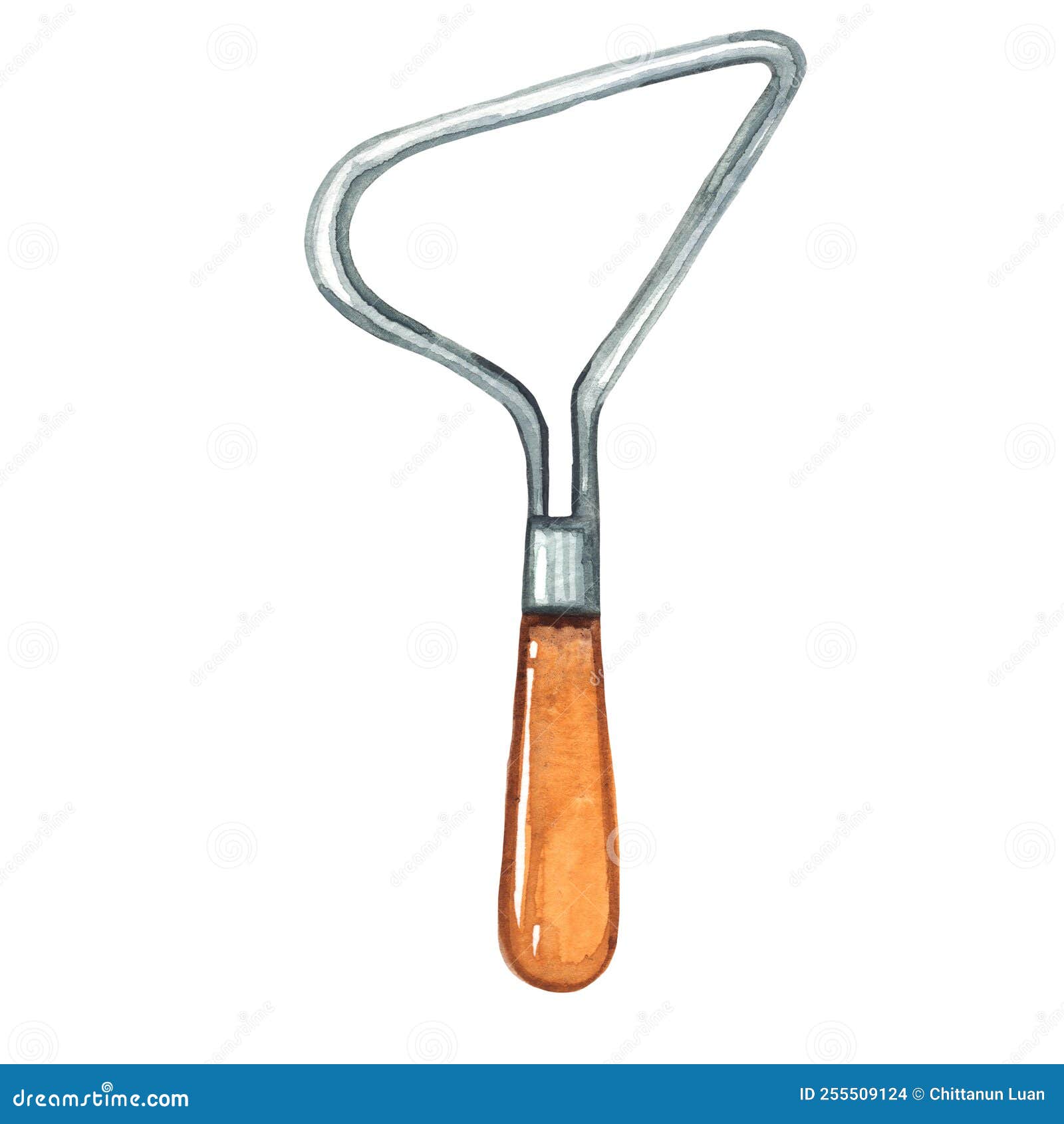 Sculpture Tools , Pottery Tools Watercolor. Stock Illustration