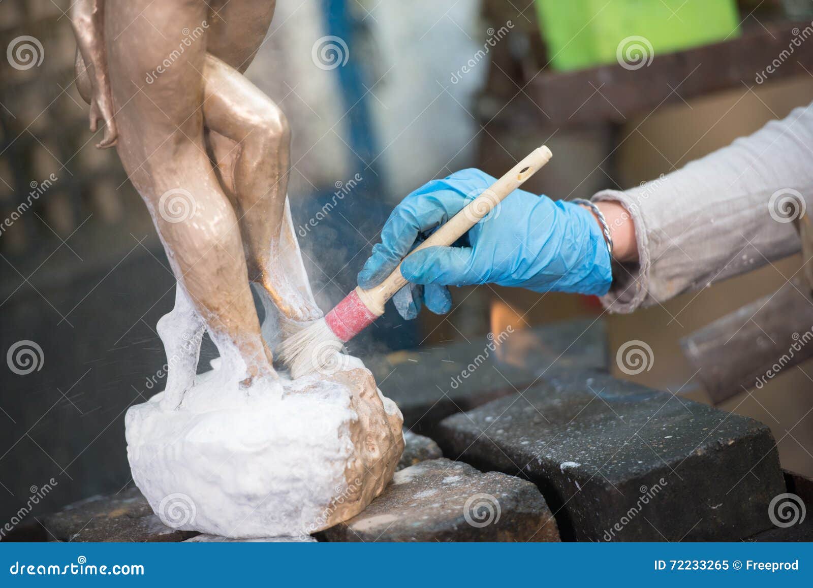 Sculpture Bronze stock image. Image of working 72233265