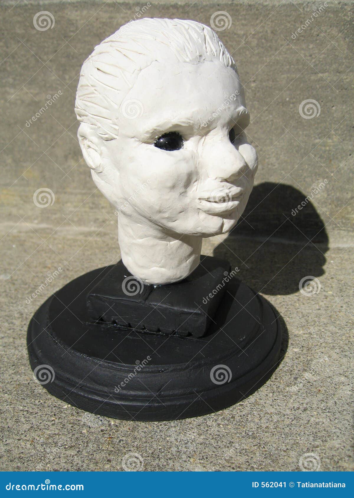 Sculptured Head on a Pedestal Stock Image Image of black, carve 562041