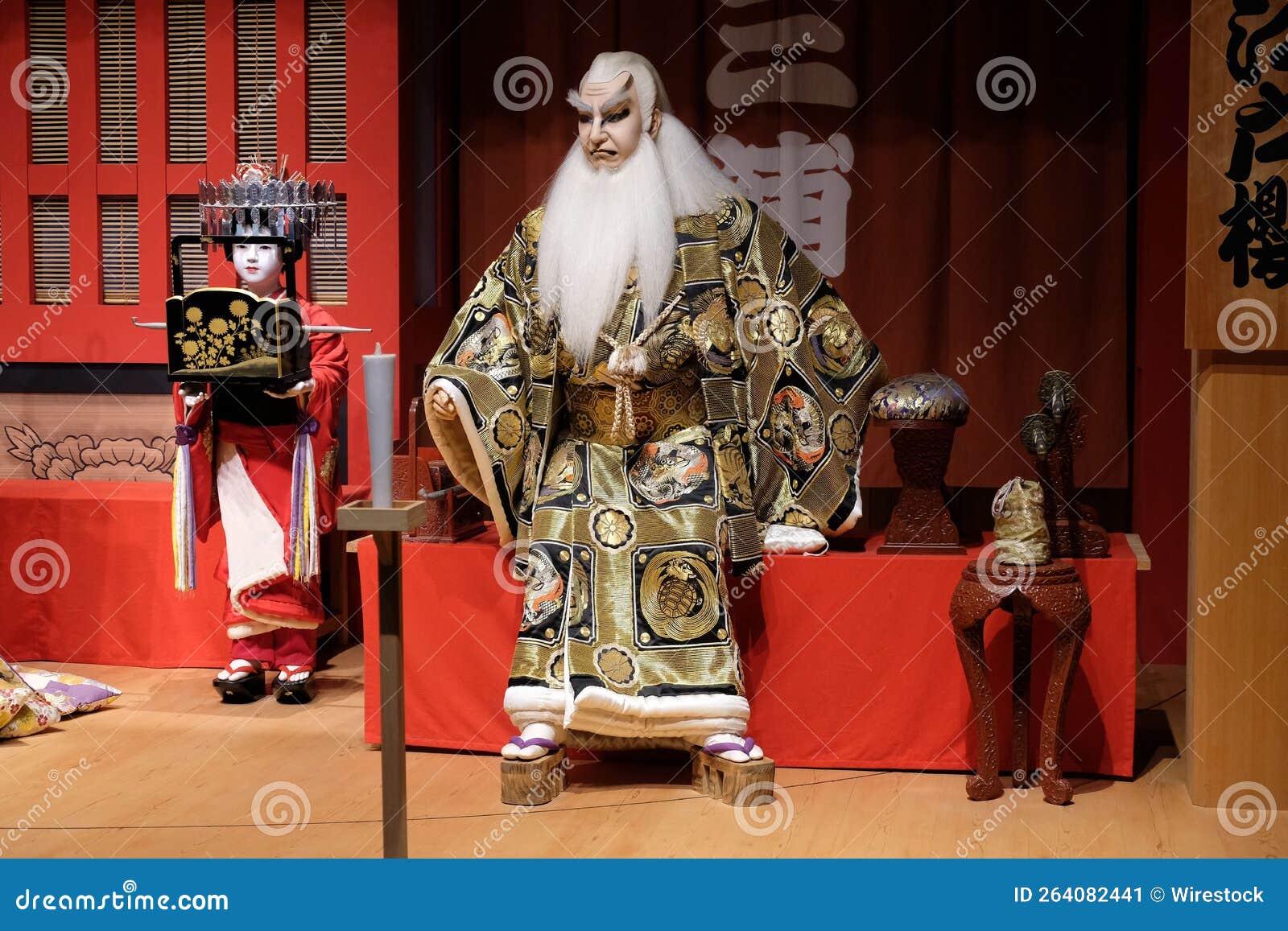 Sculptures at the EdoTokyo Museum in Tokyo, Japan Editorial Photo