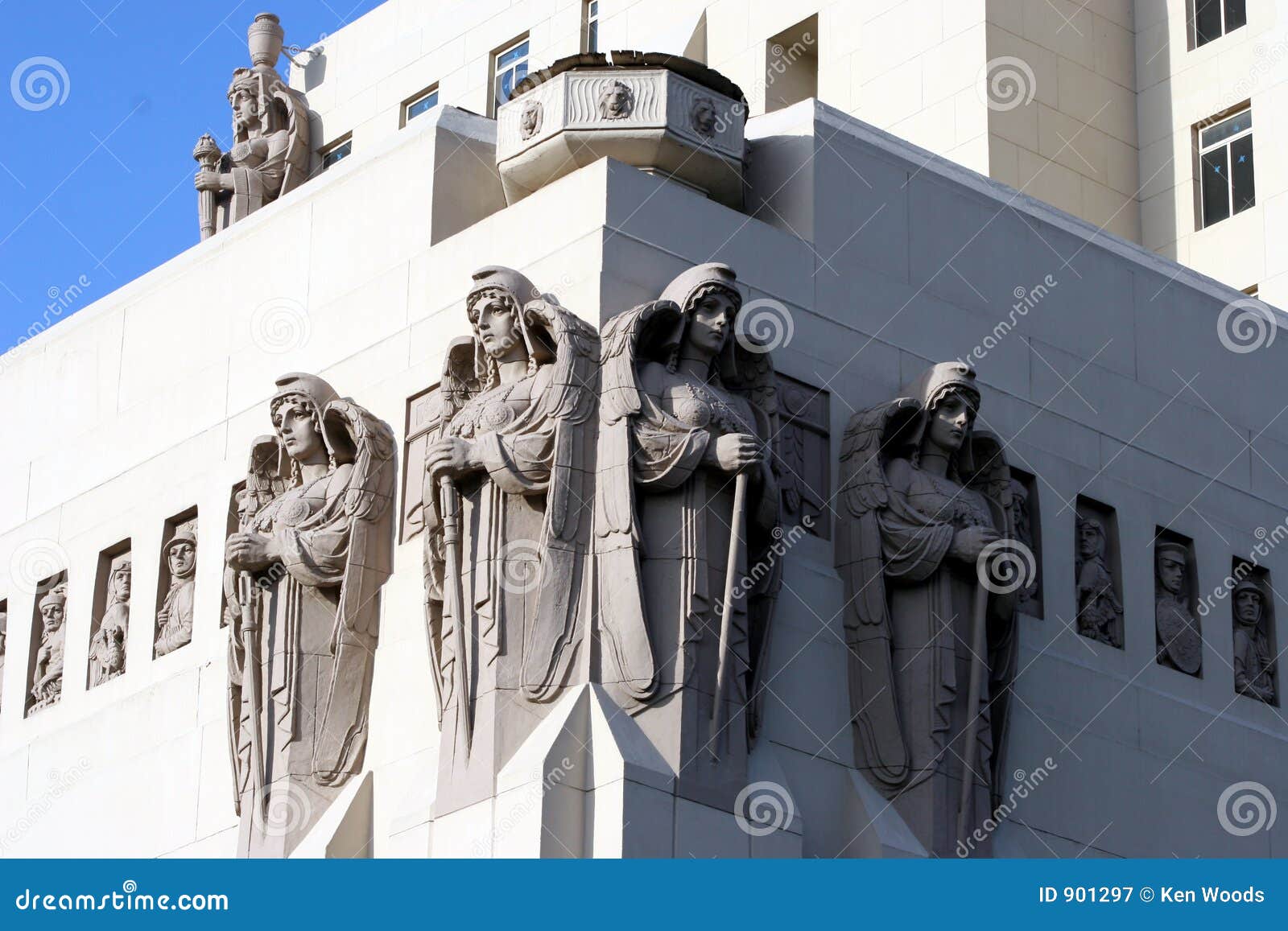 Sculptures on Modern Building Stock Image Image of angles, stone 901297