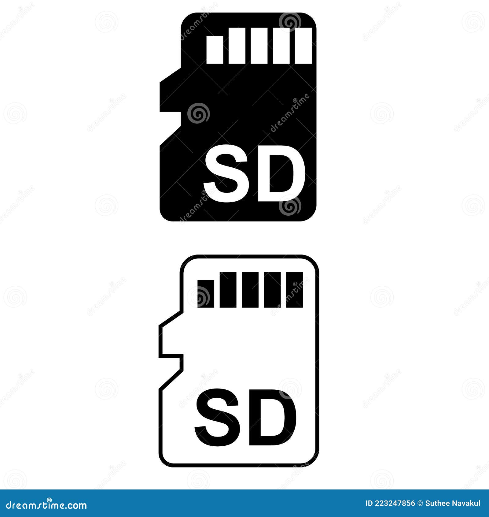 Sd memory card icon simple style Royalty Free Vector Image