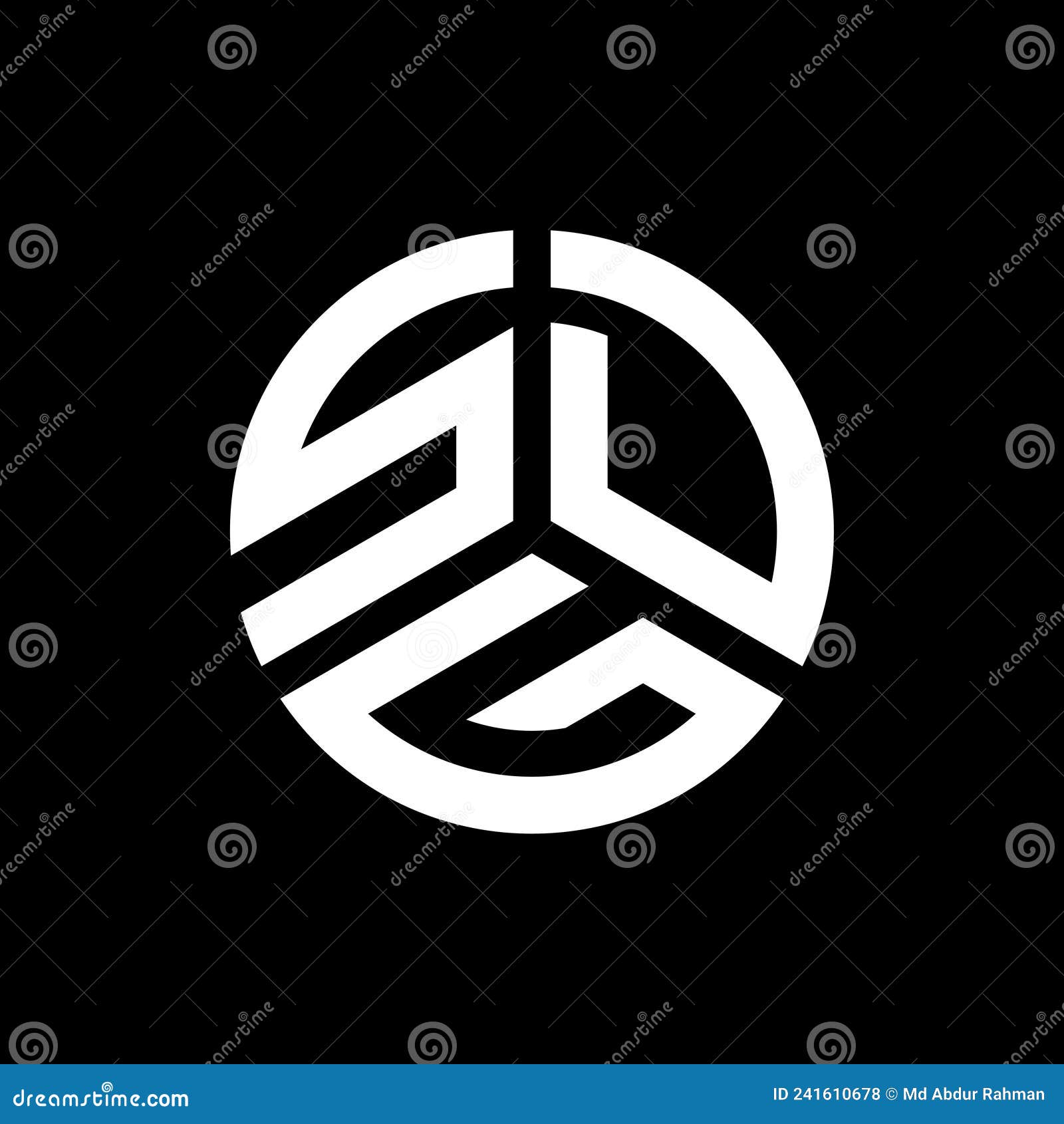 SDG Letter Logo Design on Black Background. SDG Creative Initials ...