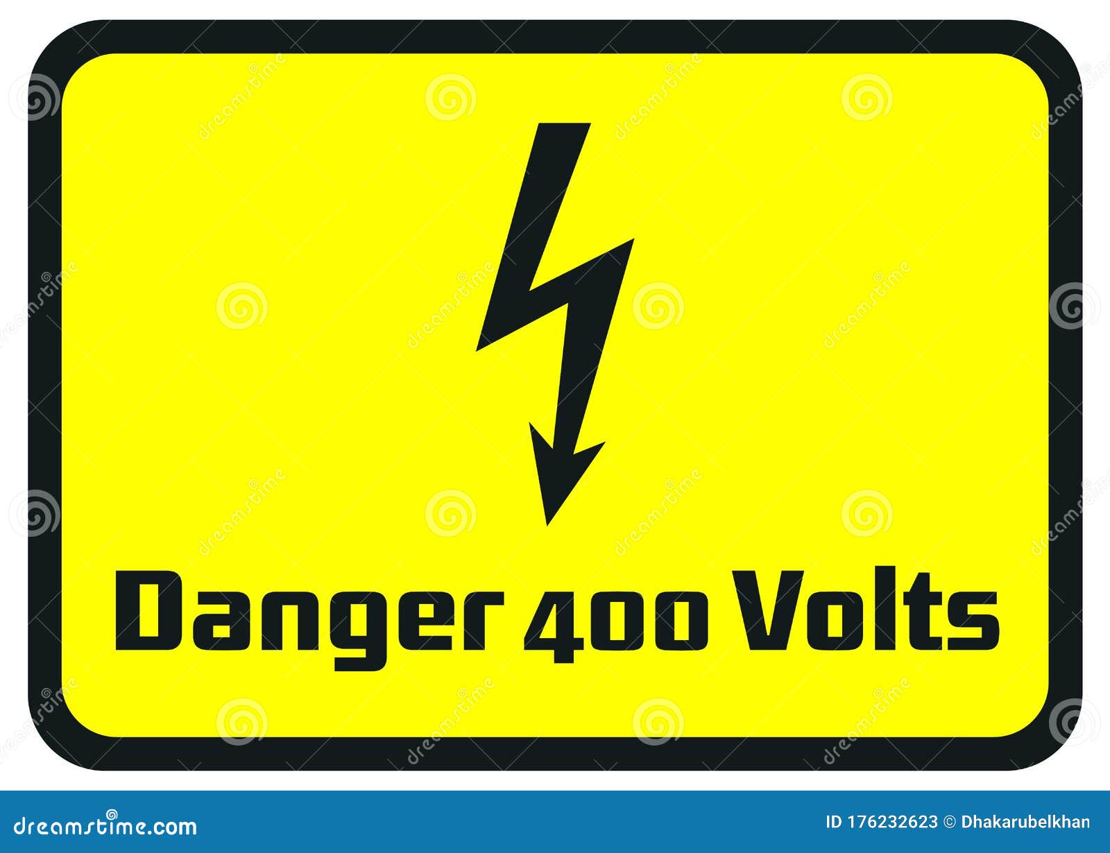 Eléctrico Nuevo señales de advertencia de peligro 400 voltios 10 Pack 