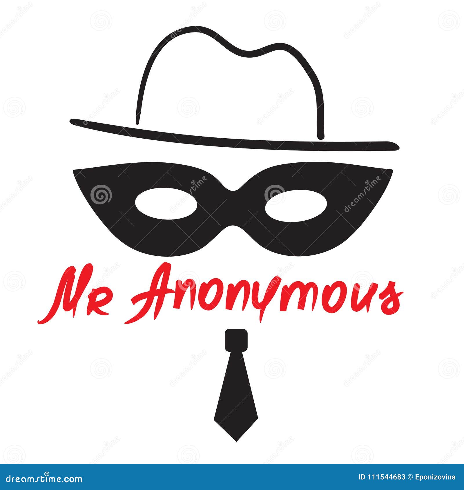 Señor Anonymous - Dibujo De Un Extranjero En Una Máscara Impresión Para El  Cartel, CUPS, Stock de ilustración - Ilustración de oculto, clandestino:  111544683