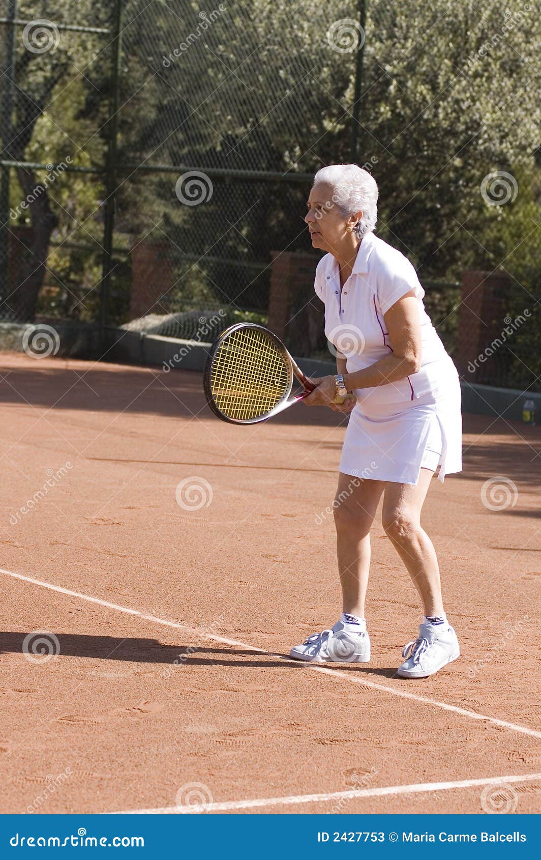 Señora que juega a tenis imagen de archivo. Imagen de - 2427753