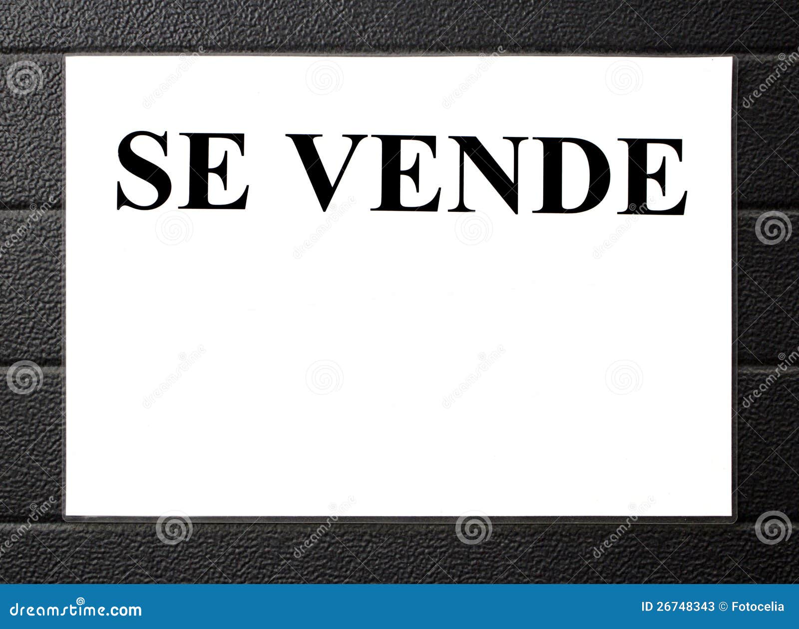 Cartel De Se Vende Se vende el cartel imagen de archivo. Imagen de anuncio - 26748343