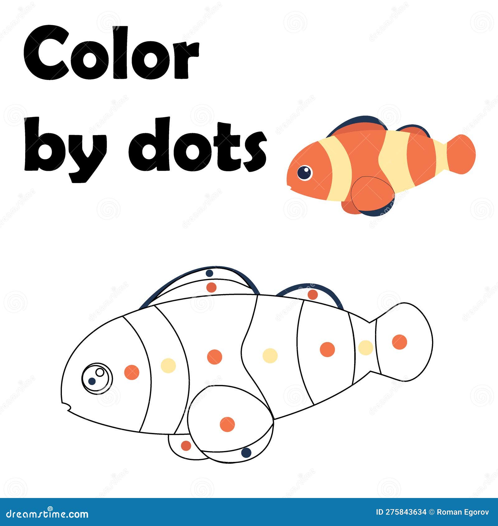 Easy How to Draw a Fish Tutorial and Fish Coloring Page