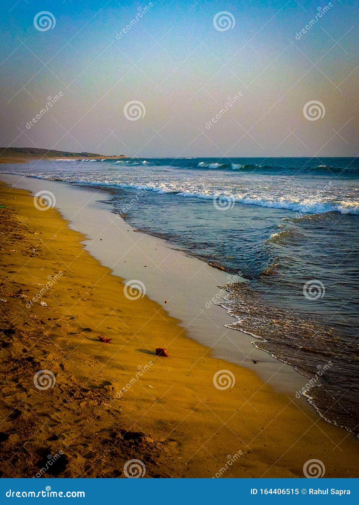 sea beach view near somnath in india. beach side view in india