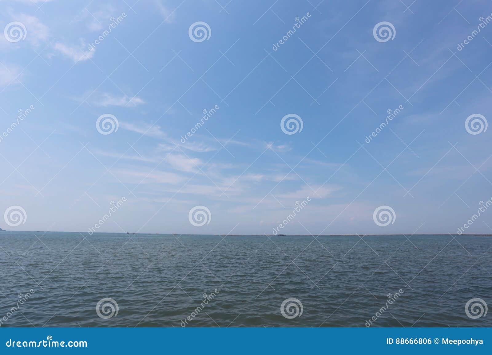 Sea and Blue Sky Background. Stock Photo Image of aqua, outdoor 88666806