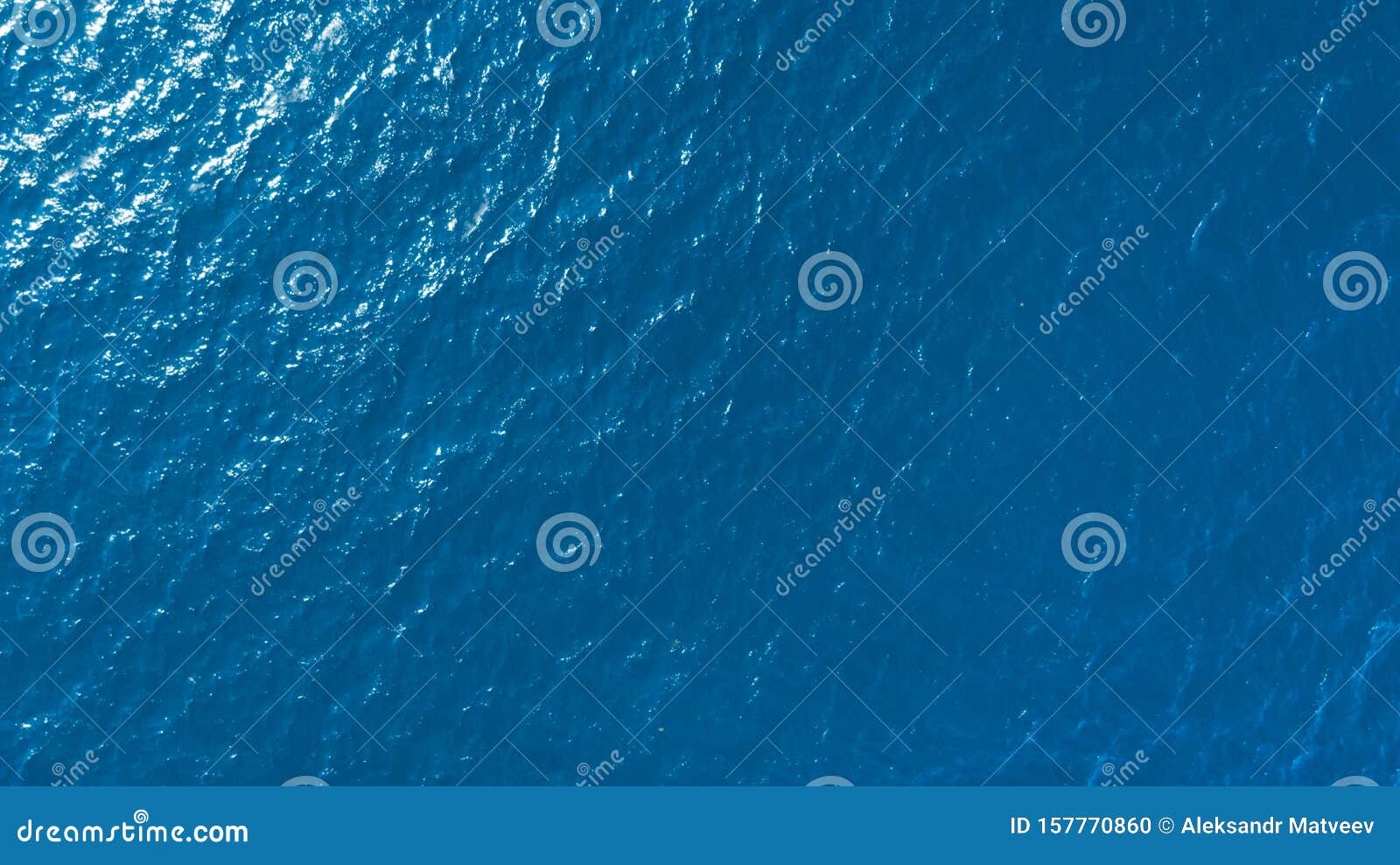 Sea Blue Water Surface Texture Background Aerial View Vacation Travel