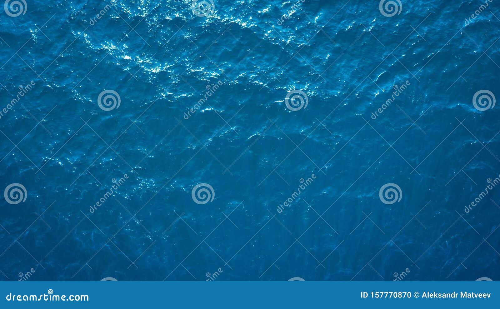Sea Blue Water Surface Texture Background Aerial View Vacation Travel