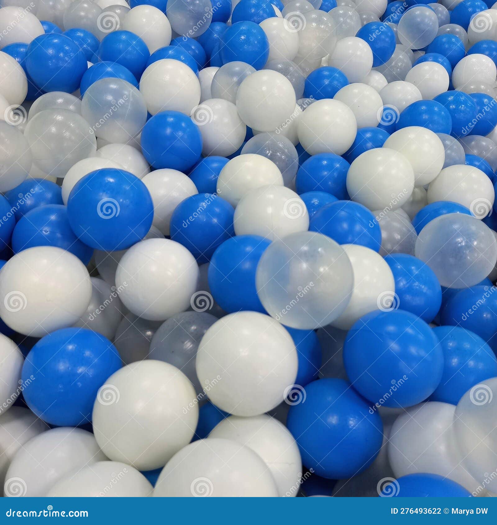 Sea of Blue and White Balls Stock Photo Image of games, purple 276493622