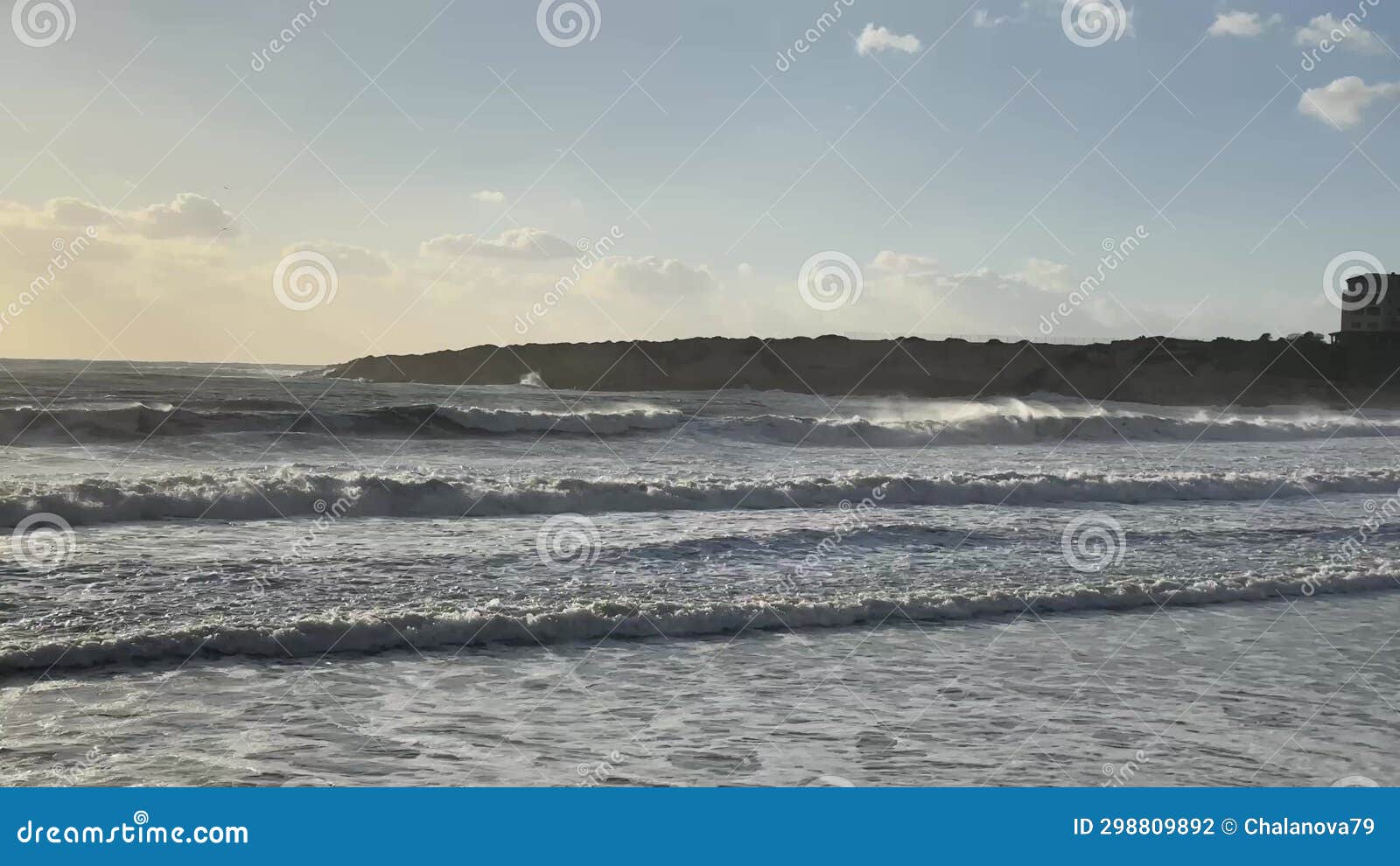 Sea on Cyprus. Beautiful Waves on the Sea. Storm on the Sea. Coast ...