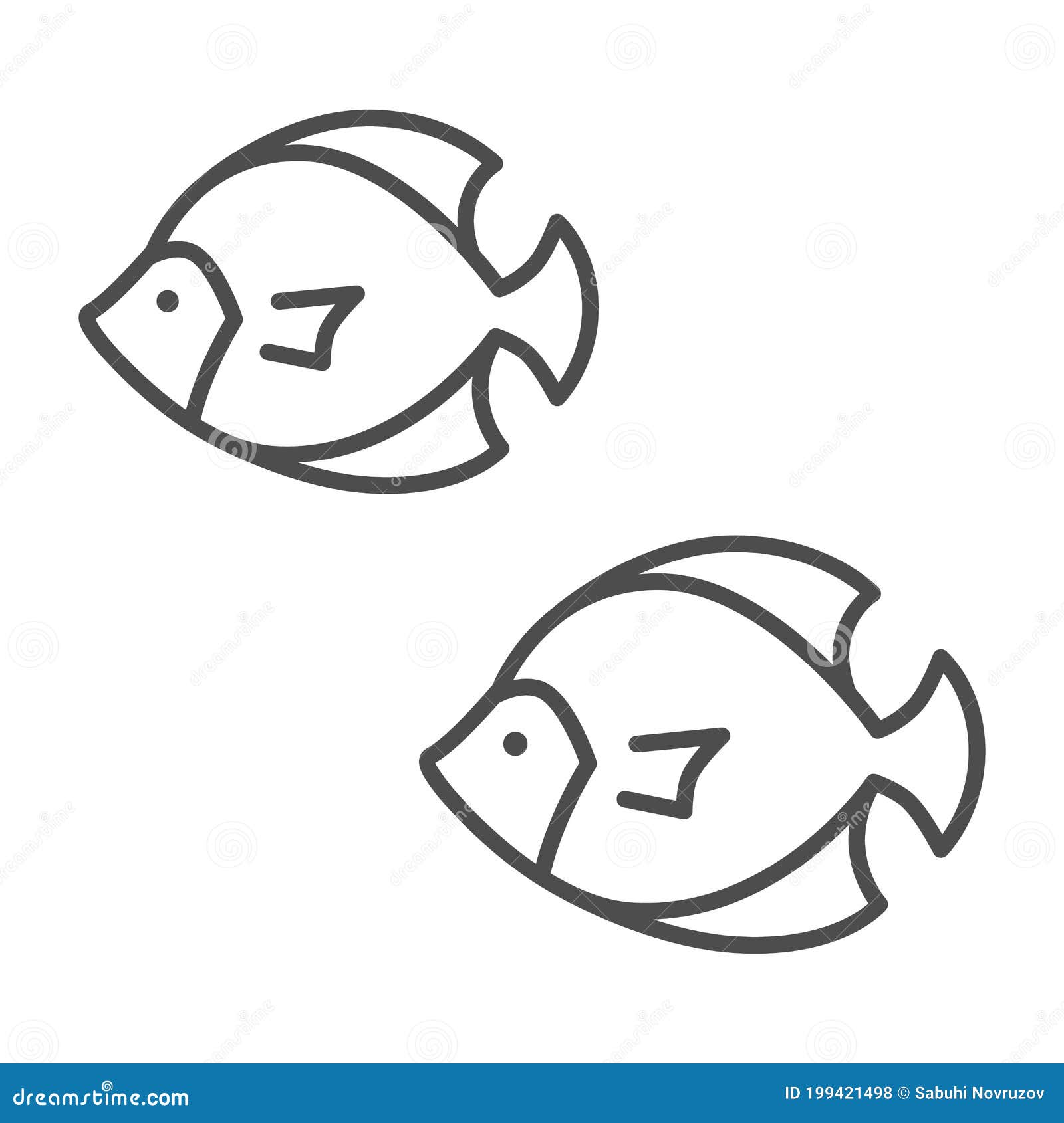 Small fish sketch icon., Stock vector