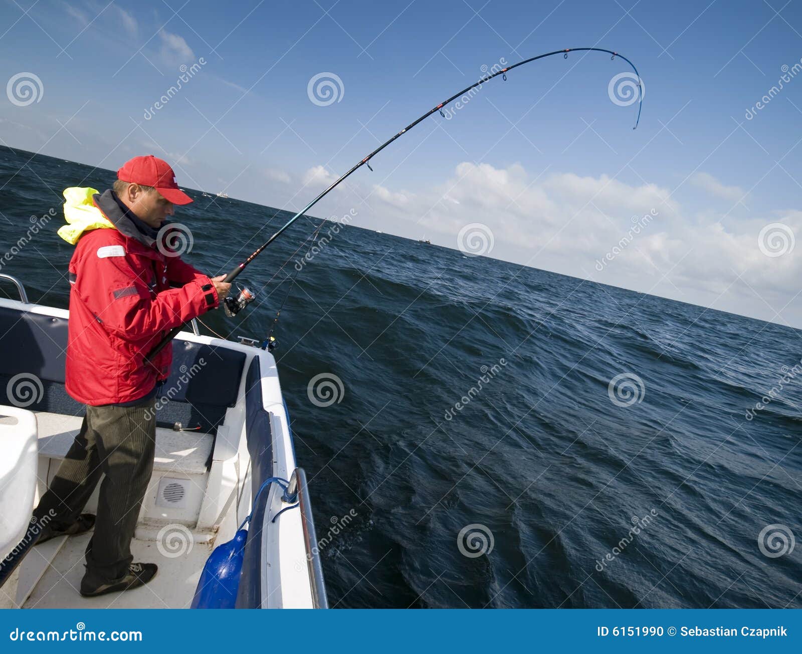 sea fishing from boat