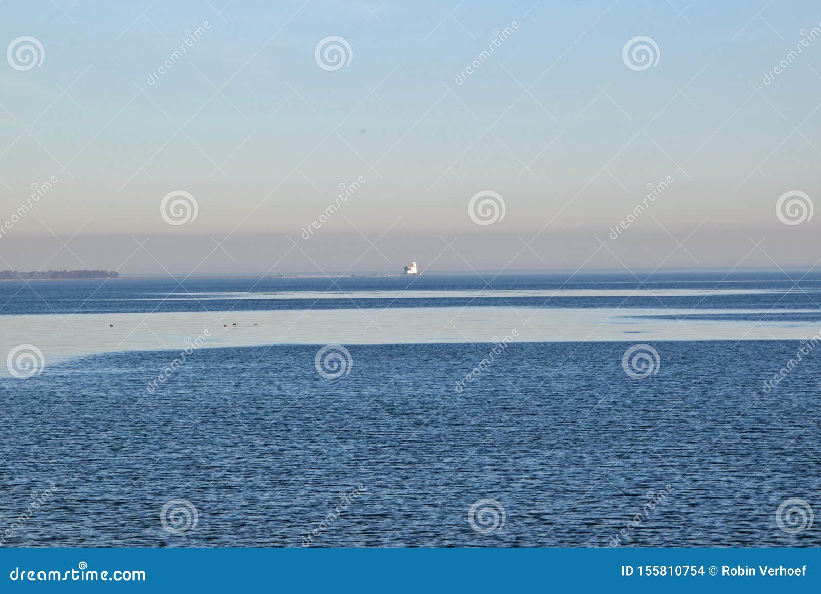 sea landscape on the ijsselmeer side, the nethelands