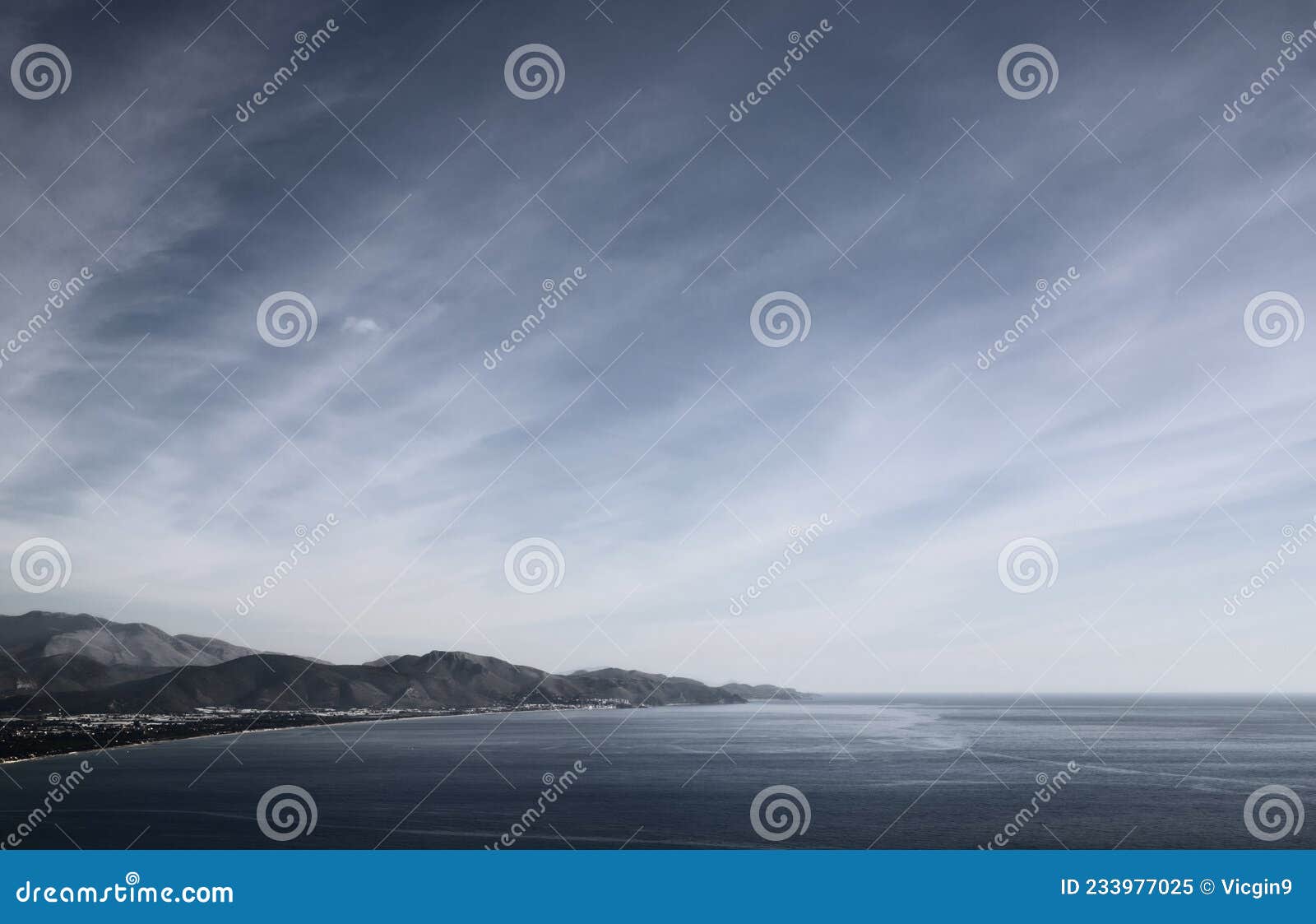 sea landscape in the tyrrhenian sea -italy