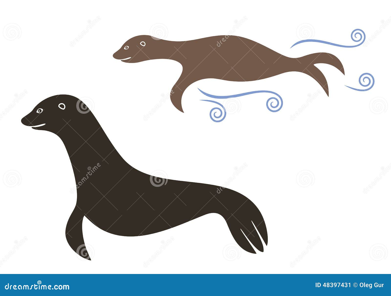Sea Lion stock vector. Illustration of design, animal - 48397431