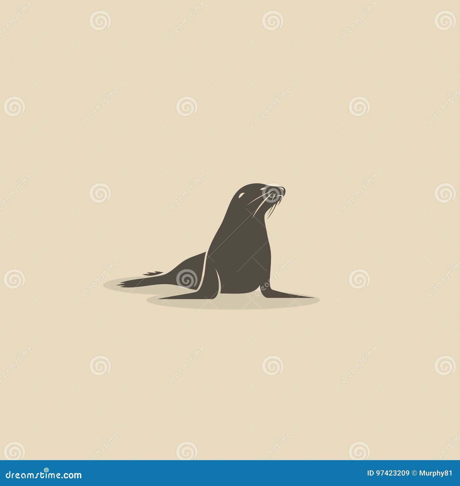 Sea Lion - Vector Illustration Stock Vector - Illustration of clip