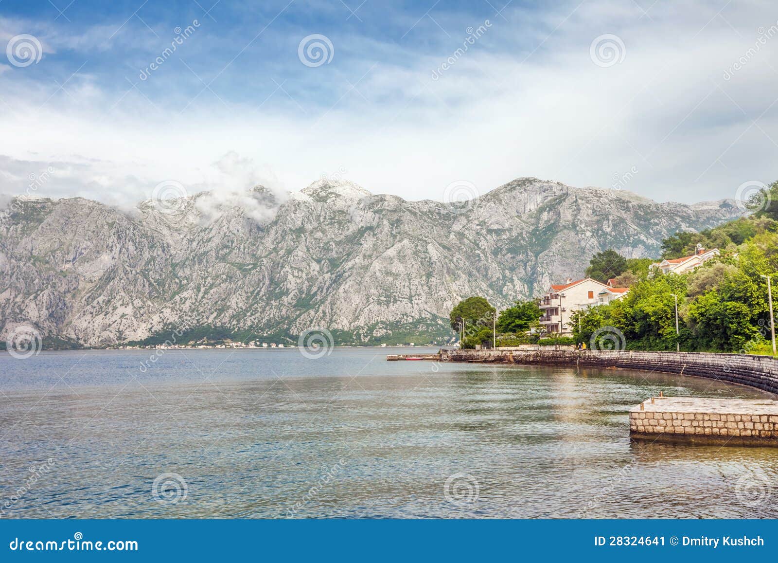 Sea and Mountains in Bad Rainy Weather Stock Image - Image of scenic ...