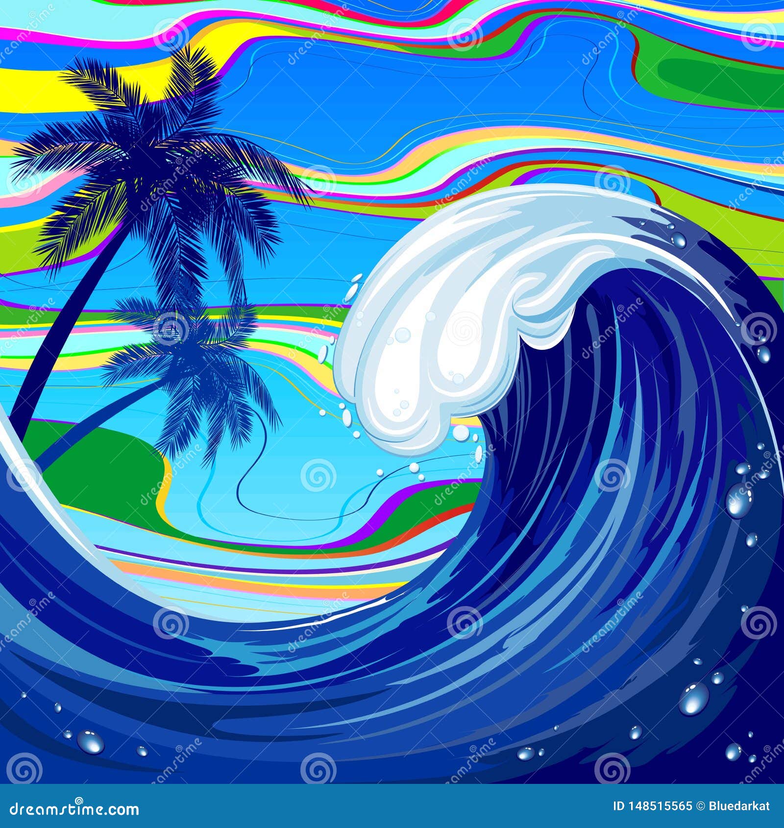 sea ocean big wave summer abstract  