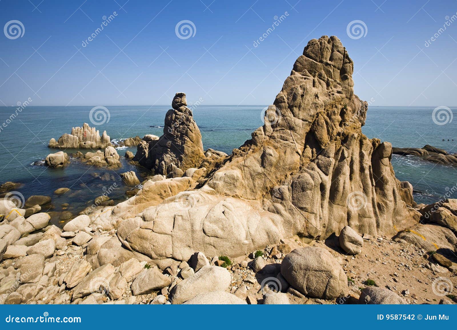 Sea rock stock photo. Image of transparent, blue, rock 9587542