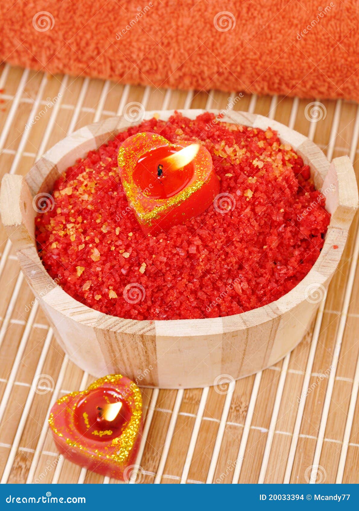 Sea Salt and Burning Candles Stock Photo Image of life, healthy 20033394