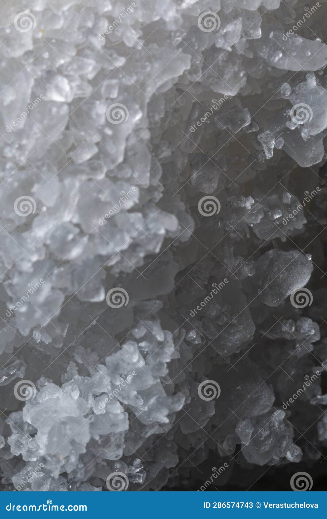 The Sea Salt Macro Photography, Magnified Under a Microscope Stock
