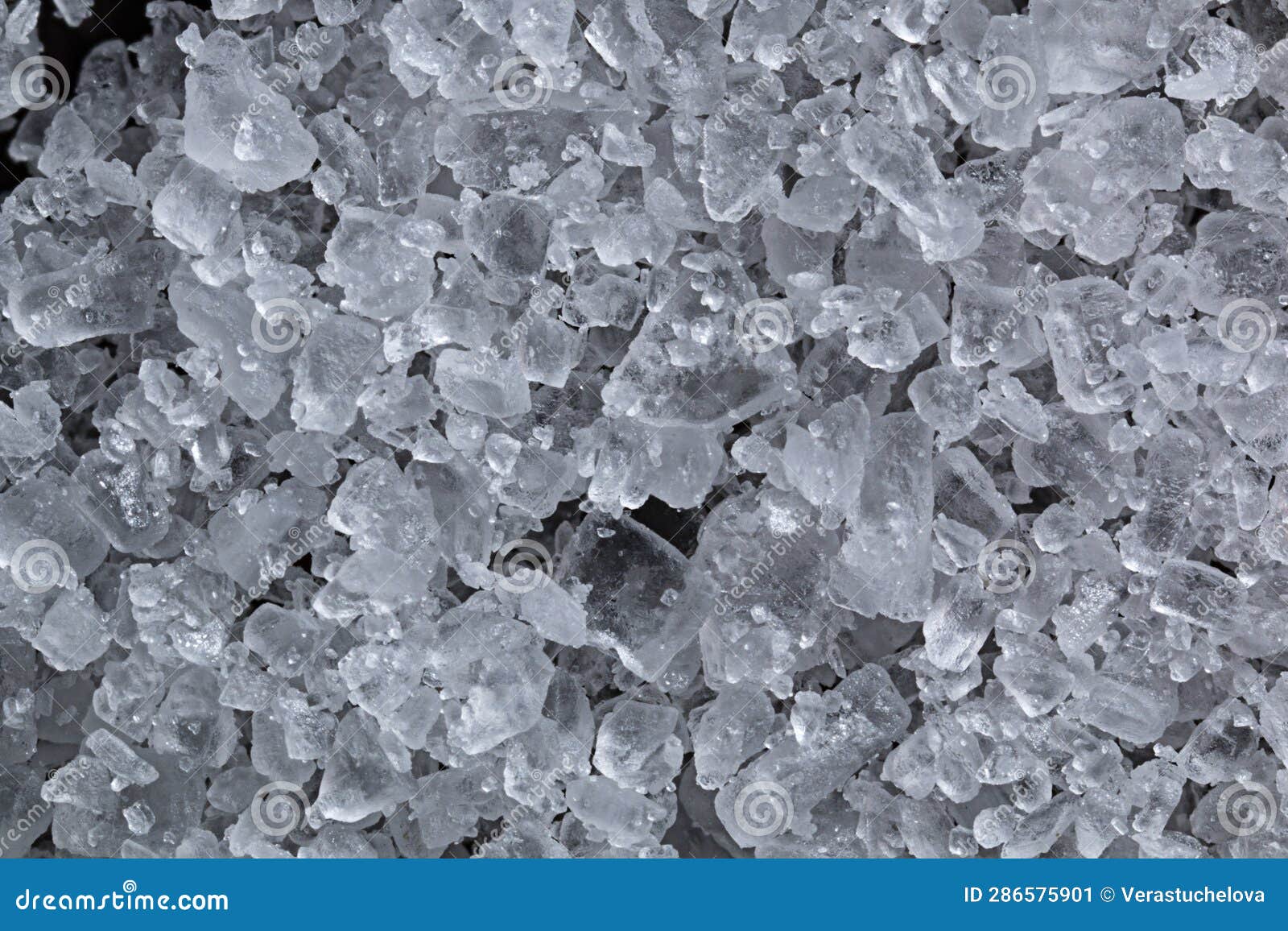 The Sea Salt Macro Photography, Magnified Under a Microscope Stock