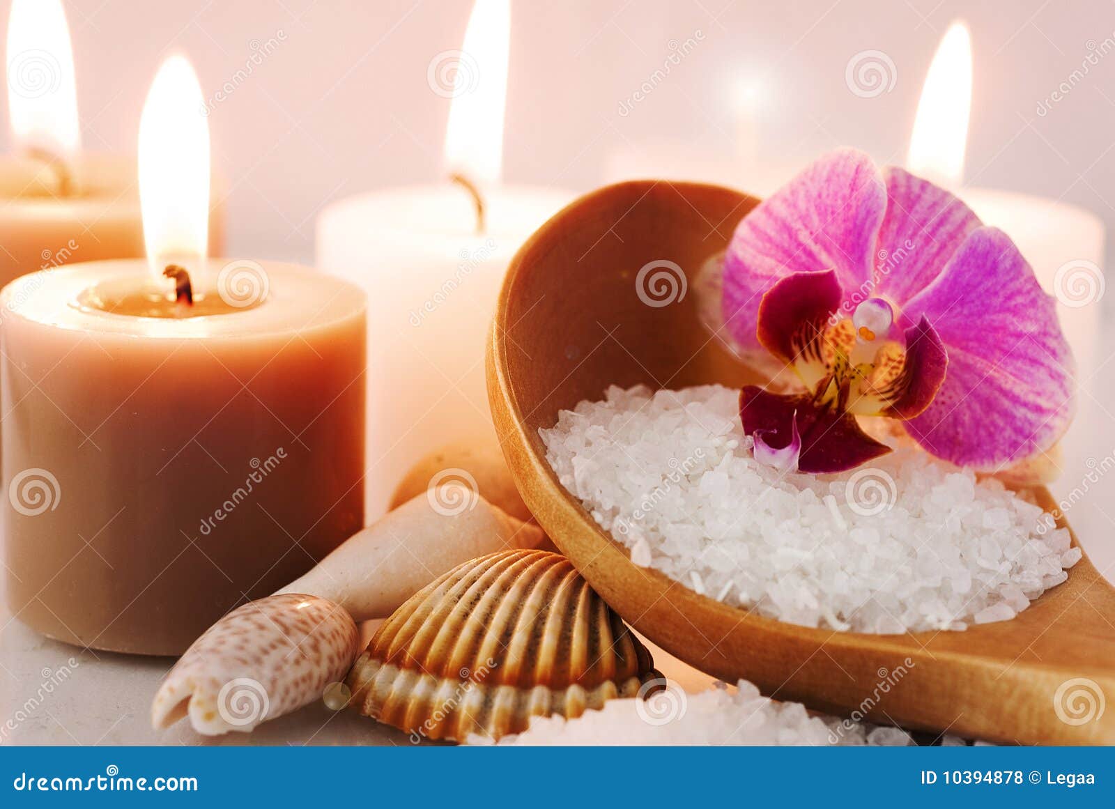 Sea Salt With Orchid Royalty Free Stock Photos Image 10394878
