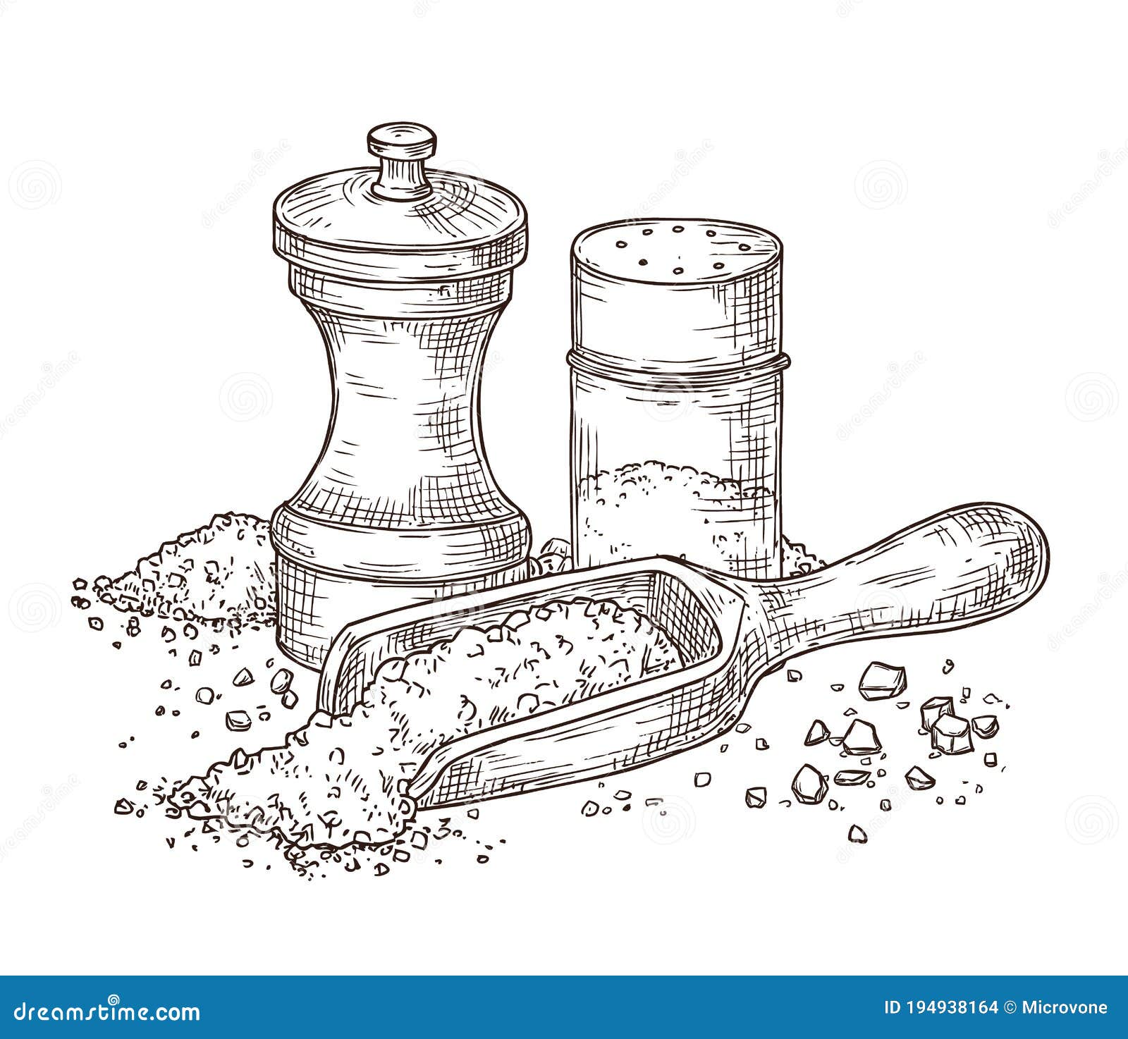 Hand Draw Of Salt Shaker Stock Illustration - Download Image Now