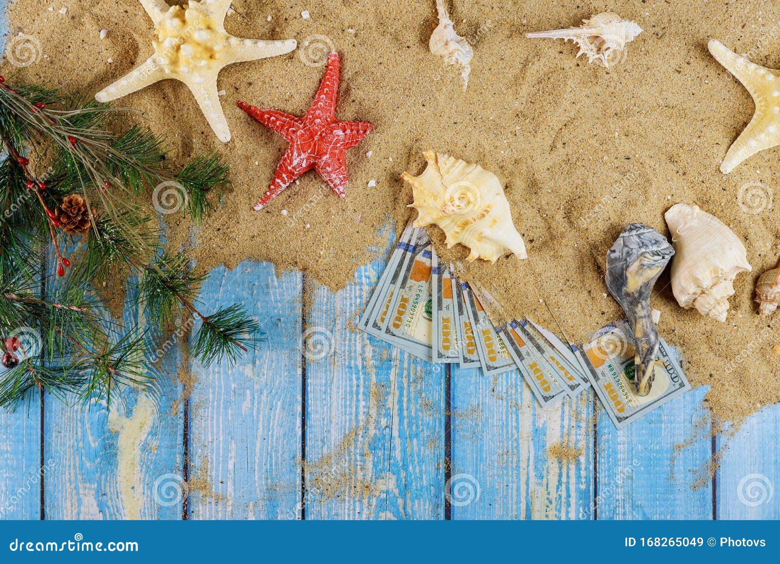 New! Sand Dollar,Starfish,Conch Blue Water Shells Ball Christmas Ornament 